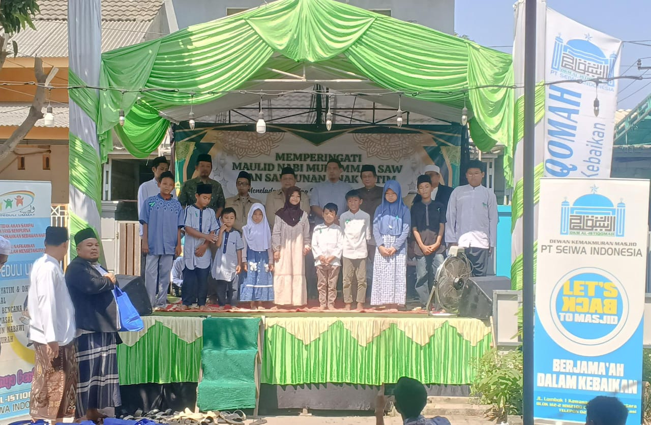 DKM Al-Istiqomah PT Seiwa Indonesia Gelar Kajian dan Santunan Anak Yatim Bersama DKM Ar-Rahman
